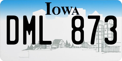 IA license plate DML873