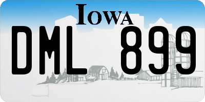 IA license plate DML899