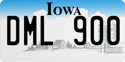 IA license plate DML900