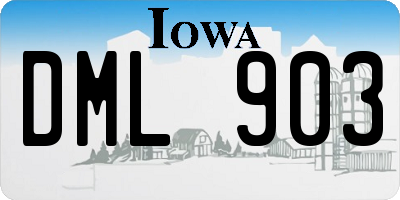 IA license plate DML903