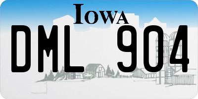 IA license plate DML904