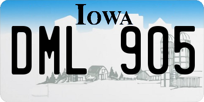 IA license plate DML905