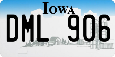 IA license plate DML906