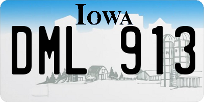 IA license plate DML913