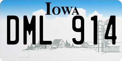 IA license plate DML914