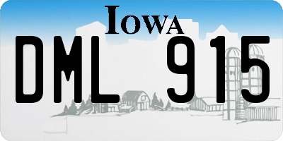 IA license plate DML915