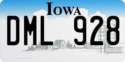 IA license plate DML928