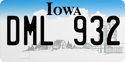 IA license plate DML932