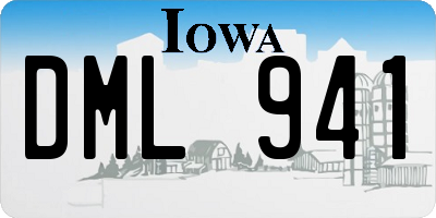 IA license plate DML941