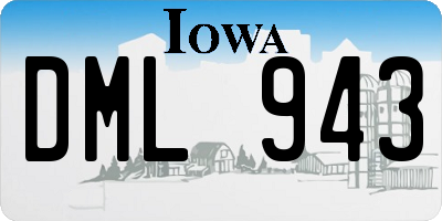 IA license plate DML943