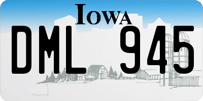 IA license plate DML945