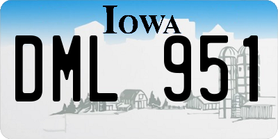IA license plate DML951