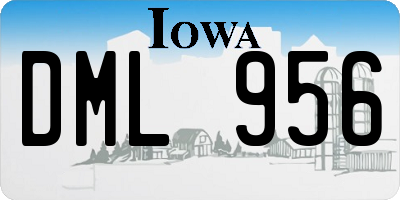 IA license plate DML956