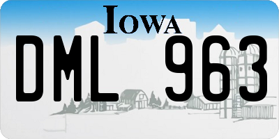 IA license plate DML963