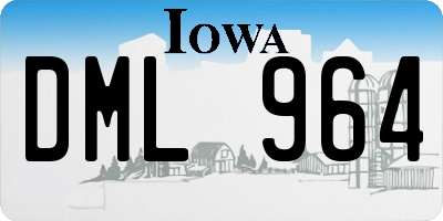 IA license plate DML964
