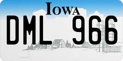 IA license plate DML966
