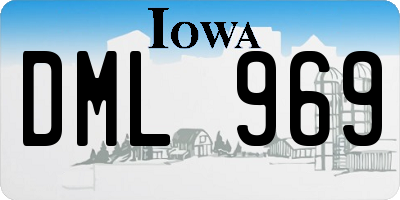 IA license plate DML969