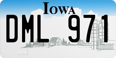 IA license plate DML971