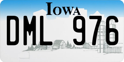 IA license plate DML976