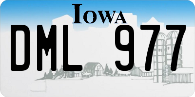 IA license plate DML977