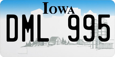 IA license plate DML995