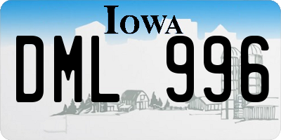 IA license plate DML996