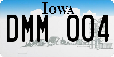 IA license plate DMM004