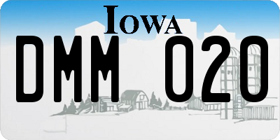 IA license plate DMM020