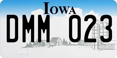 IA license plate DMM023