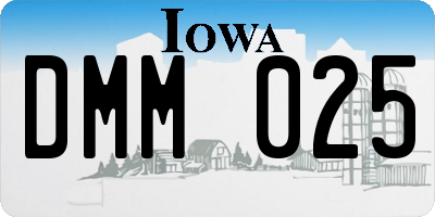 IA license plate DMM025