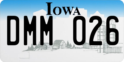 IA license plate DMM026