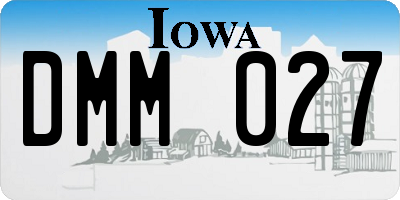 IA license plate DMM027