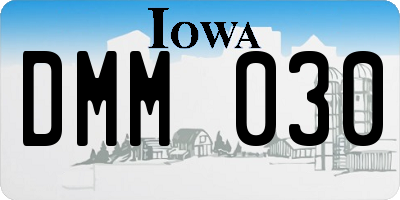 IA license plate DMM030