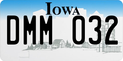 IA license plate DMM032