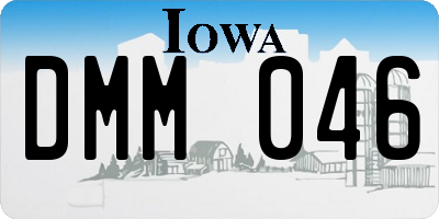 IA license plate DMM046