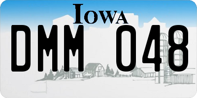 IA license plate DMM048