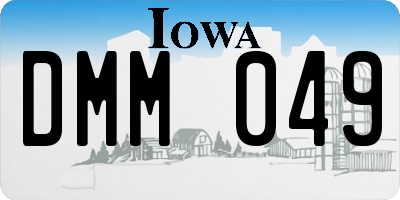 IA license plate DMM049