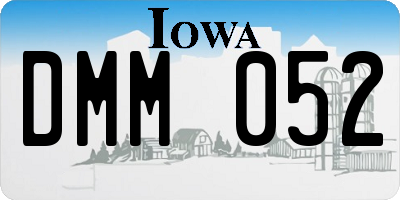 IA license plate DMM052