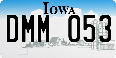 IA license plate DMM053