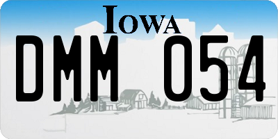 IA license plate DMM054