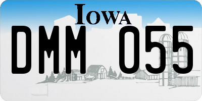 IA license plate DMM055