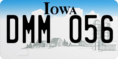 IA license plate DMM056