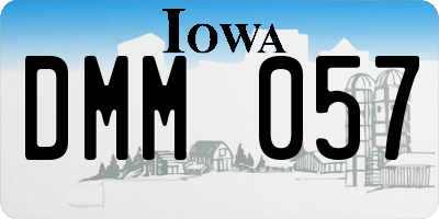 IA license plate DMM057