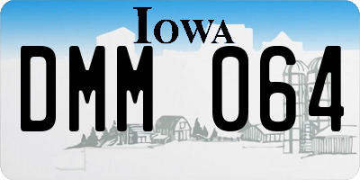 IA license plate DMM064
