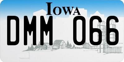 IA license plate DMM066