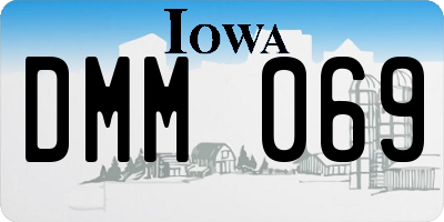 IA license plate DMM069