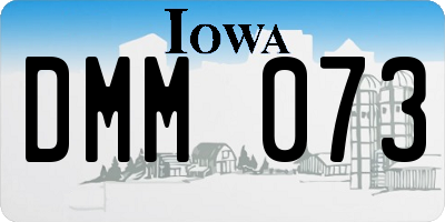 IA license plate DMM073