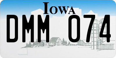 IA license plate DMM074