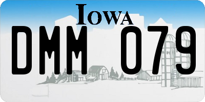 IA license plate DMM079