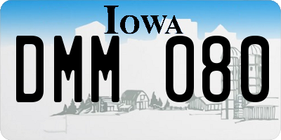 IA license plate DMM080
